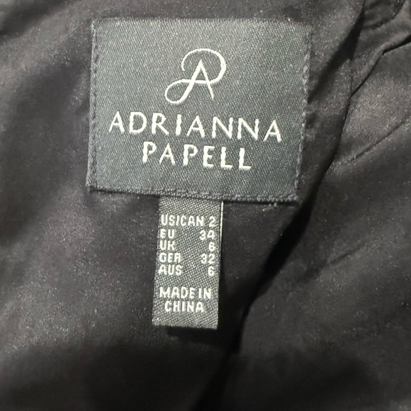 Adrianna Papell Black Velvet Gold Sequins Cocktail Dress - Picture 6 of 6